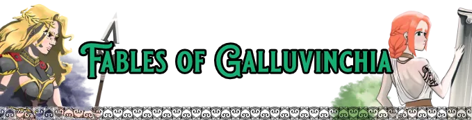 Fantasy artwork from Fables of Galluvinchia: a world where gods walk among mortals